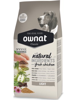 OWNAT CLASSIC Light 20 Kg con Pollo fresco y arroz integral