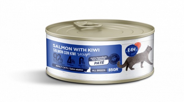 Comida Húmeda Ownat de Pollo y Salmón para gatos esterilizados 85 g PESO 85  g