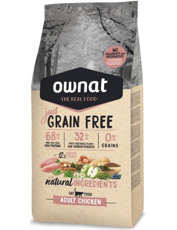 OWNAT Cat Just Grain Free Chicken 8kg con Pollo 