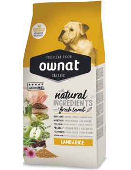 OWNAT CLASSIC Lamb and Rice 20 Kg con Cordero