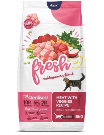 FRESH MEDITERRANEAN BLEND Cat Sterilised 6 kilos comida para gatos esterilizados 