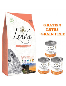 LENDA Salmón 12 Kg + REGALO 3 Latas Lenda Grain Free