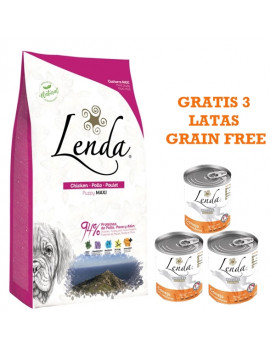 LENDA Puppy Maxi 12 Kg + REGALO 3 Latas Lenda Grain Free