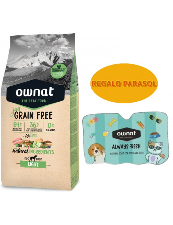 OWNAT Just Grain Free Light 14Kg + REGALO Parasol 