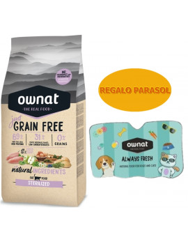 OWNAT Just Grain Free Sterilized 8 kg con Pollo + REGALO Parasol 