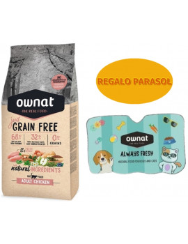 OWNAT Cat Just Grain Free Chicken 8kg con Pollo + REGALO Parasol