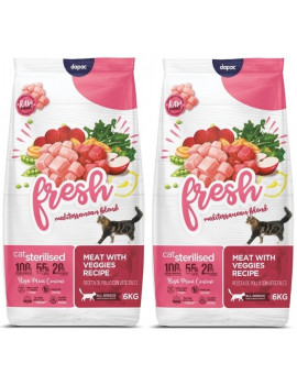 2x6Kg FRESH MEDITERRANEAN BLEND Cat Sterilised comida para gatos esterilizados