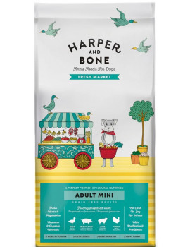 HARPER & BONE Dog Adult Mini Pato, Cerdo Ibérico, Cordero y Pavo 2Kg