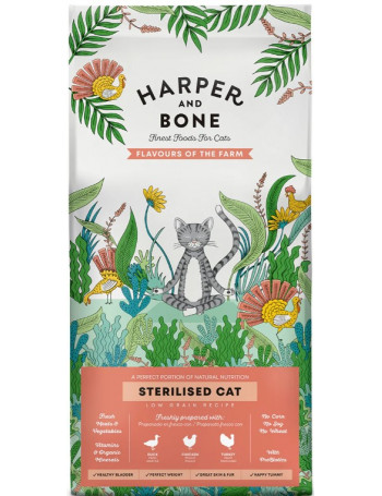 HARPER & BONE Cat Sterilised Pato, Pollo y Pavo 2Kg