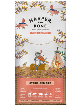 HARPER & BONE GF Cat Sterilised Venado, Jabalí, Cerdo, Conejo y Salmón 2Kg