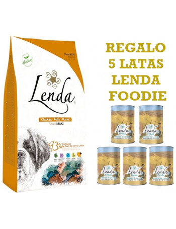 LENDA Chicken Maxi 12 Kg + REGALO 5 Latas Lenda Foodie