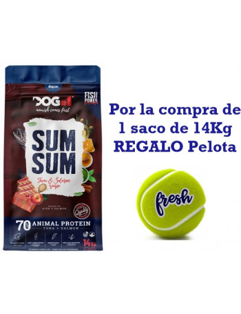 SUMMUM Adulto Fish 14 Kg con Salmon y Atun + REGALO Pelota