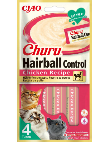 CHURU Ciao Hairball Control Receta Pollo 4x14g