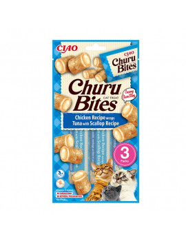 CHURU Ciao Bites Receta Atún con Vieira 3x10g