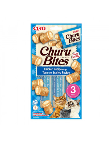 CHURU Ciao Bites Receta Atún con Vieira 3x10g