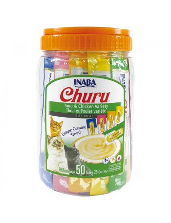 CHURU Bote Variedades Atún y Pollo 50x14g