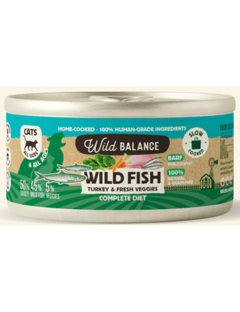 WILD BALANCE Filosofía Barf Pescado, Pavo y Vegetales 120g