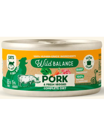 WILD BALANCE Filosofía Barf Cerdo y Vegetales 120g