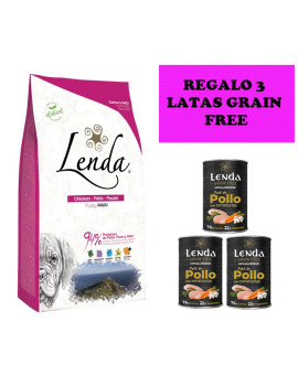 LENDA Puppy Maxi 12 Kg + REGALO 3 Latas Grain Free